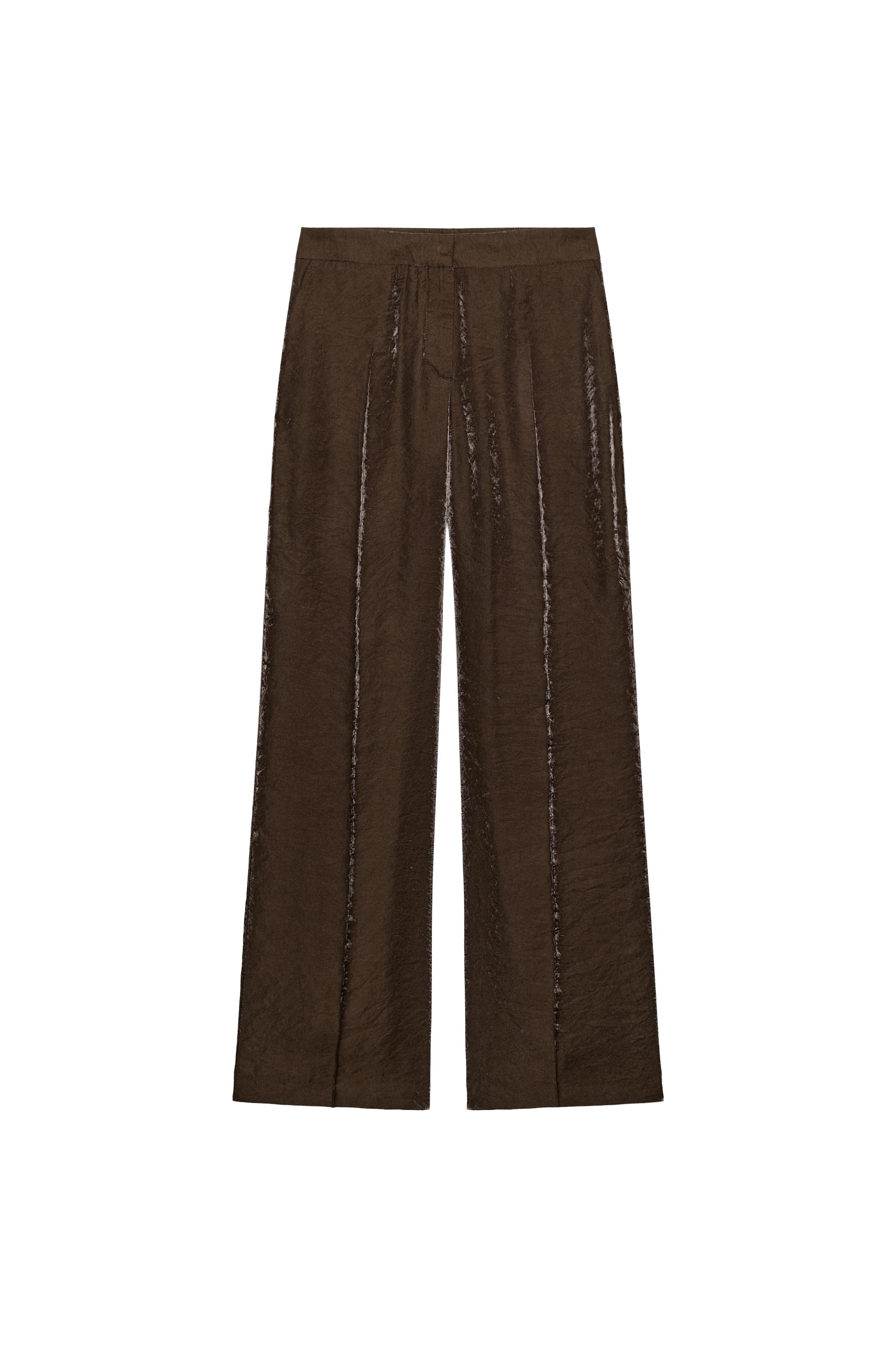 HIGH-WAISTED STRAIGHT LEG PANTS